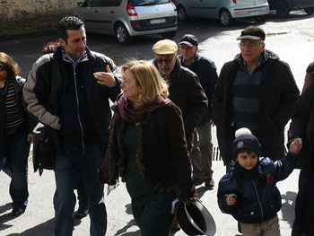 Lilia Infelise a capo della passeggiata